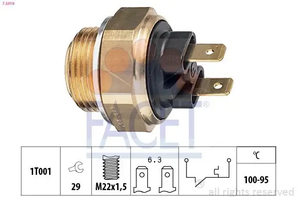 Temperaturschalter, Kühlerlüfter FACET 7.5019