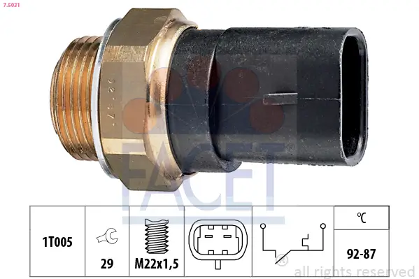 Temperaturschalter, Kühlerlüfter FACET 7.5031
