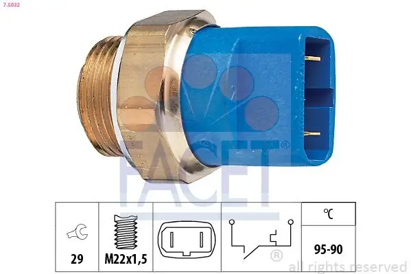 Temperaturschalter, Kühlerlüfter FACET 7.5032