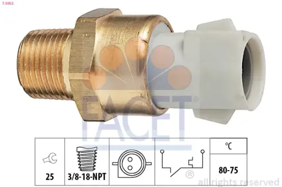 Temperaturschalter, Kühlerlüfter FACET 7.5052 Bild Temperaturschalter, Kühlerlüfter FACET 7.5052