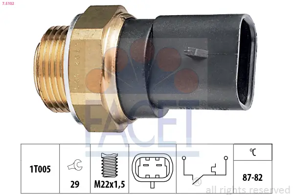 Temperaturschalter, Kühlerlüfter FACET 7.5102