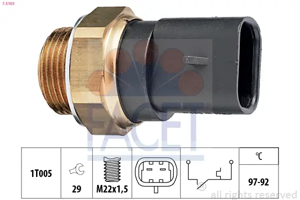 Temperaturschalter, Kühlerlüfter FACET 7.5103