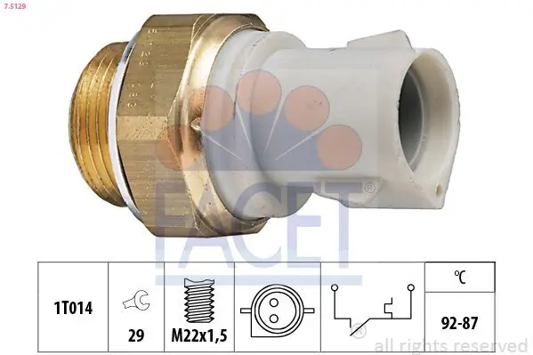 Temperaturschalter, Kühlerlüfter FACET 7.5129