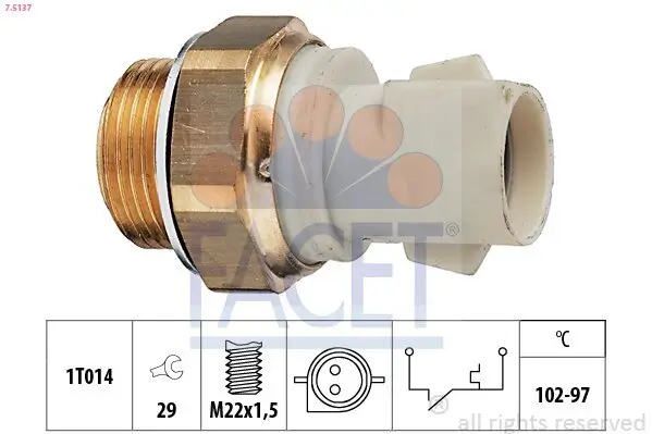 Temperaturschalter, Kühlerlüfter FACET 7.5137