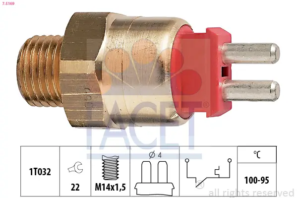 Temperaturschalter, Kühlerlüfter FACET 7.5169