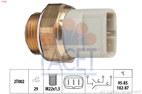 Temperaturschalter, Kühlerlüfter FACET 7.5605