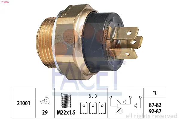 Temperaturschalter, Kühlerlüfter FACET 7.5606