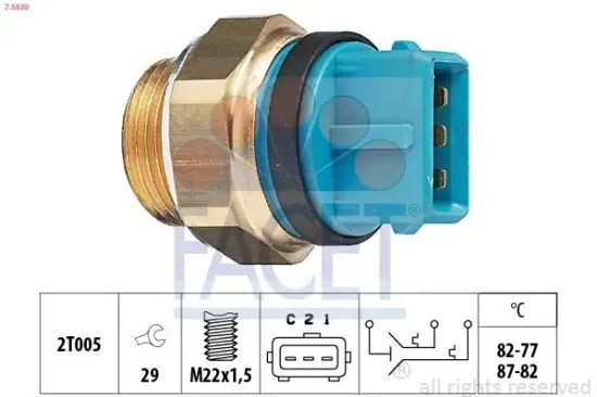 Temperaturschalter, Kühlerlüfter FACET 7.5630 Bild Temperaturschalter, Kühlerlüfter FACET 7.5630