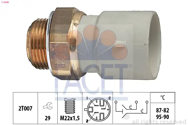 Temperaturschalter, Kühlerlüfter FACET 7.5645