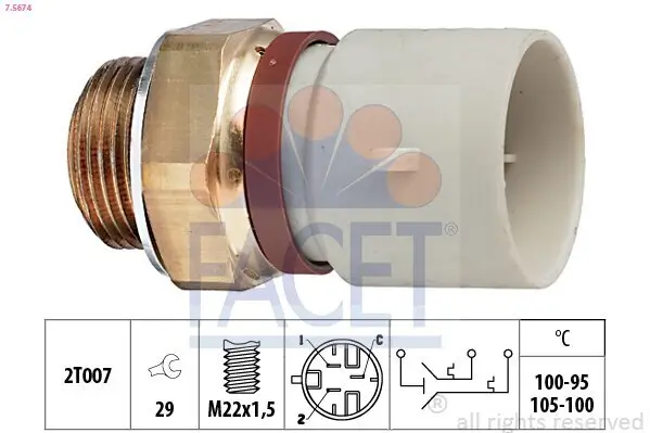 Temperaturschalter, Kühlerlüfter FACET 7.5674