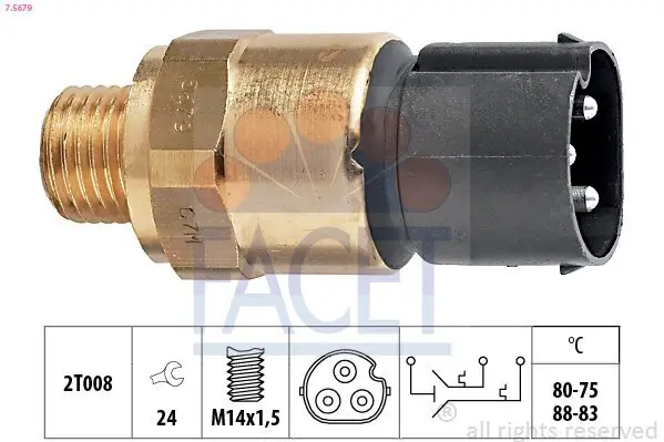 Temperaturschalter, Kühlerlüfter FACET 7.5679