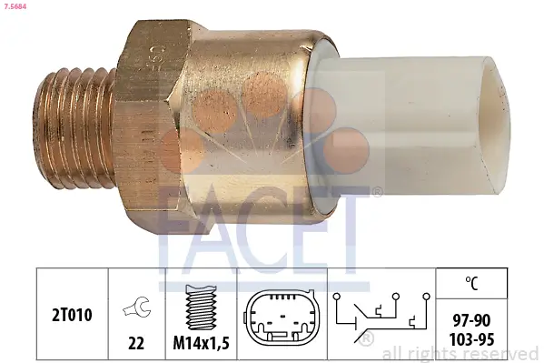 Temperaturschalter, Kühlerlüfter FACET 7.5684