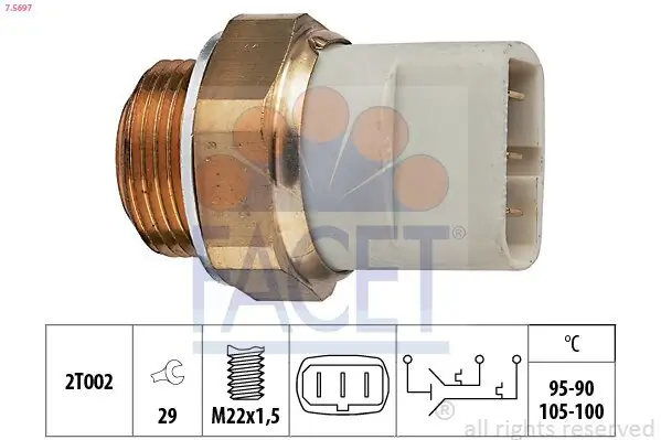 Temperaturschalter, Kühlerlüfter FACET 7.5697