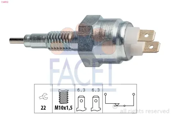 Schalter, Rückfahrleuchte FACET 7.6012 Bild Schalter, Rückfahrleuchte FACET 7.6012