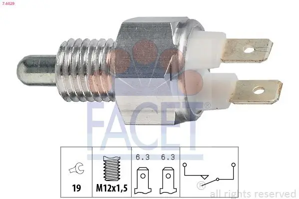 Schalter, Rückfahrleuchte FACET 7.6029