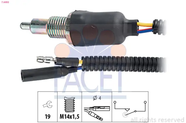 Schalter, Rückfahrleuchte FACET 7.6093