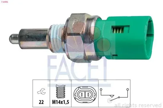 Schalter, Rückfahrleuchte FACET 7.6096 Bild Schalter, Rückfahrleuchte FACET 7.6096