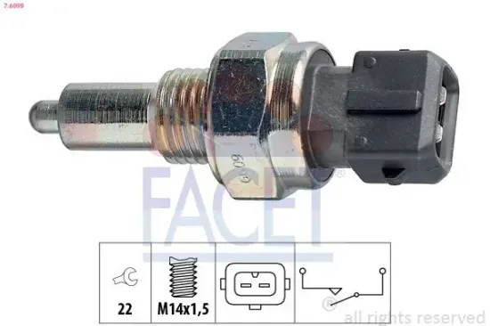 Schalter, Rückfahrleuchte FACET 7.6099 Bild Schalter, Rückfahrleuchte FACET 7.6099