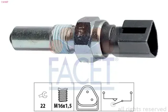 Schalter, Rückfahrleuchte FACET 7.6107 Bild Schalter, Rückfahrleuchte FACET 7.6107