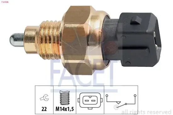 Schalter, Rückfahrleuchte FACET 7.6108 Bild Schalter, Rückfahrleuchte FACET 7.6108