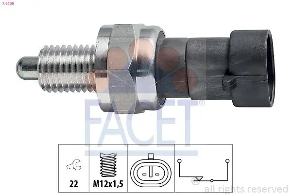 Schalter, Rückfahrleuchte FACET 7.6109