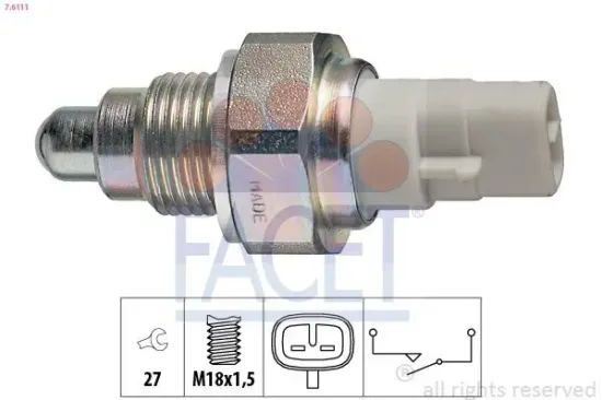 Schalter, Rückfahrleuchte FACET 7.6111 Bild Schalter, Rückfahrleuchte FACET 7.6111