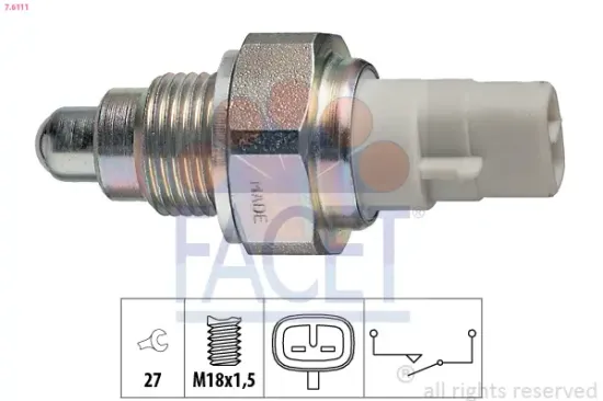 Schalter, Rückfahrleuchte FACET 7.6111 Bild Schalter, Rückfahrleuchte FACET 7.6111