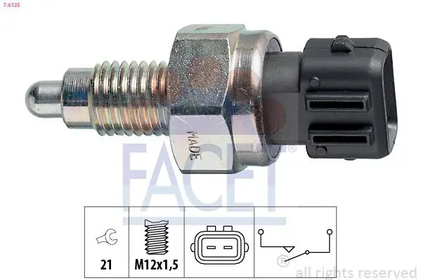 Schalter, Rückfahrleuchte FACET 7.6125