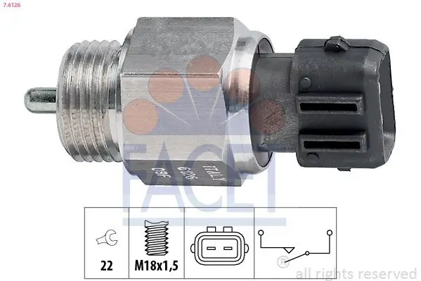 Schalter, Rückfahrleuchte FACET 7.6126