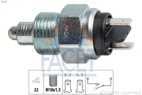 Schalter, Rückfahrleuchte FACET 7.6133