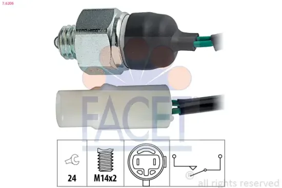 Schalter, Rückfahrleuchte FACET 7.6206 Bild Schalter, Rückfahrleuchte FACET 7.6206