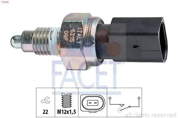 Schalter, Rückfahrleuchte FACET 7.6215