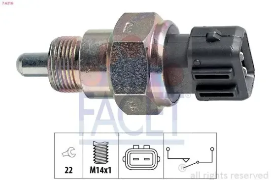 Schalter, Rückfahrleuchte FACET 7.6216 Bild Schalter, Rückfahrleuchte FACET 7.6216