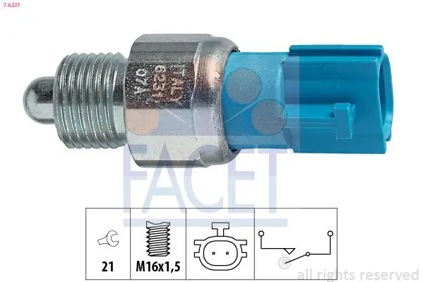 Schalter, Rückfahrleuchte FACET 7.6231