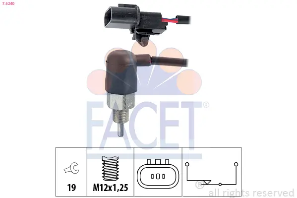 Schalter, Rückfahrleuchte FACET 7.6240