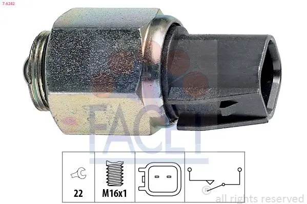 Schalter, Rückfahrleuchte FACET 7.6242