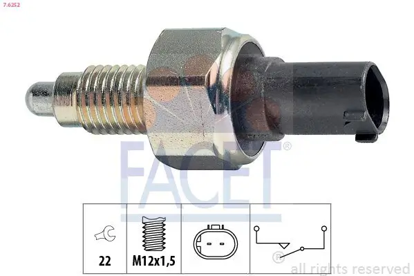 Schalter, Rückfahrleuchte FACET 7.6252