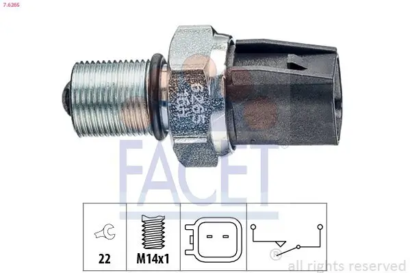 Schalter, Rückfahrleuchte FACET 7.6265