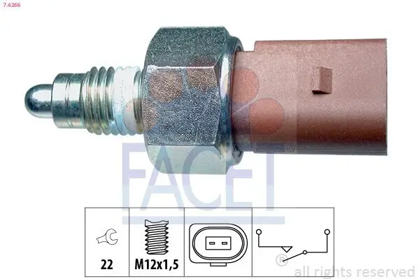 Schalter, Rückfahrleuchte FACET 7.6266