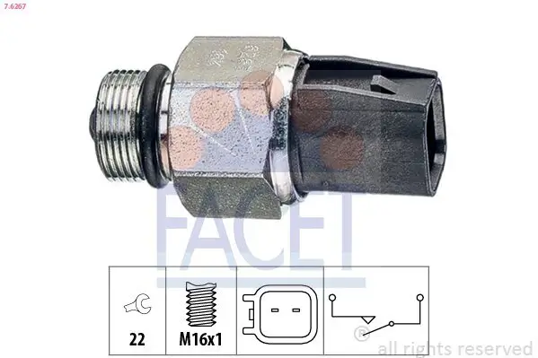 Schalter, Rückfahrleuchte FACET 7.6267