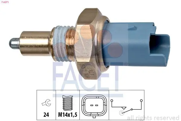 Schalter, Rückfahrleuchte FACET 7.6271