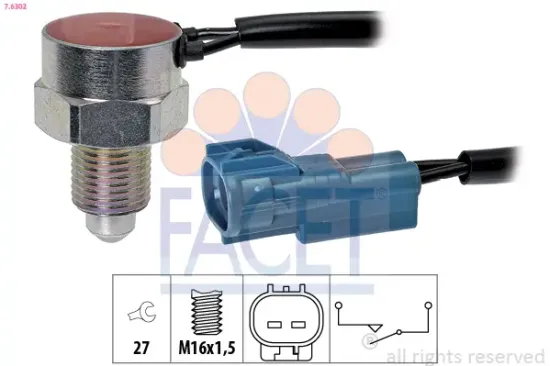 Schalter, Rückfahrleuchte FACET 7.6302 Bild Schalter, Rückfahrleuchte FACET 7.6302