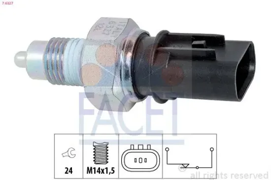 Schalter, Rückfahrleuchte FACET 7.6327 Bild Schalter, Rückfahrleuchte FACET 7.6327