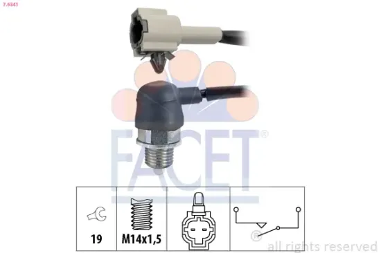 Schalter, Rückfahrleuchte FACET 7.6341 Bild Schalter, Rückfahrleuchte FACET 7.6341