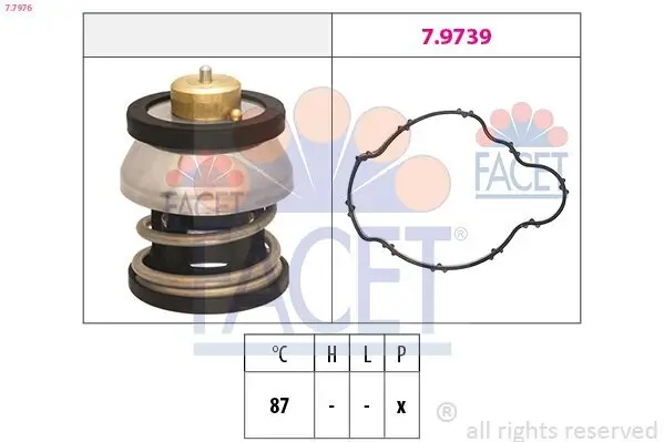 Thermostat, Kühlmittel FACET 7.7976