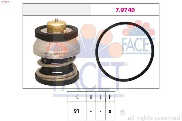 Thermostat, Kühlmittel FACET 7.7977