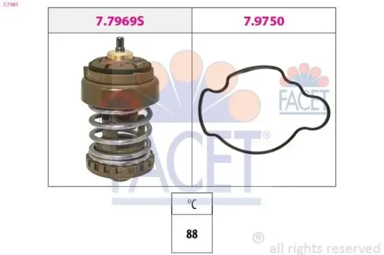 Thermostat, Kühlmittel FACET 7.7981 Bild Thermostat, Kühlmittel FACET 7.7981