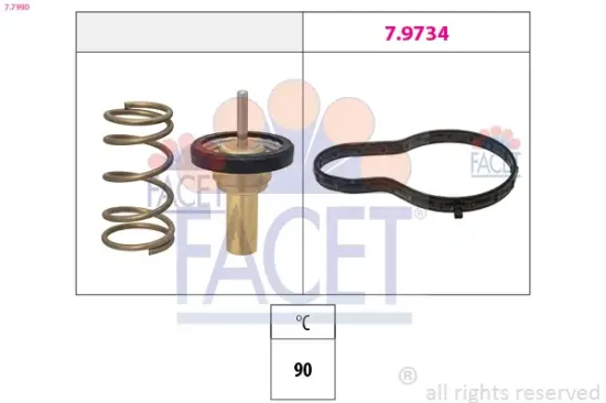 Thermostat, Kühlmittel FACET 7.7990 Bild Thermostat, Kühlmittel FACET 7.7990