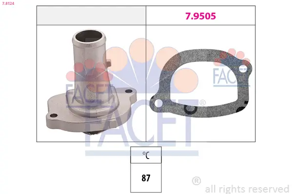 Thermostat, Kühlmittel FACET 7.8124