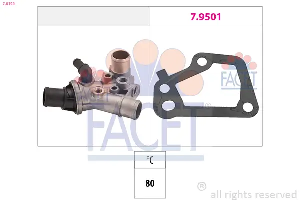 Thermostat, Kühlmittel FACET 7.8153